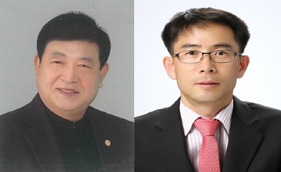 이태완 이평면 발전협의회장과 이찬휴 면장